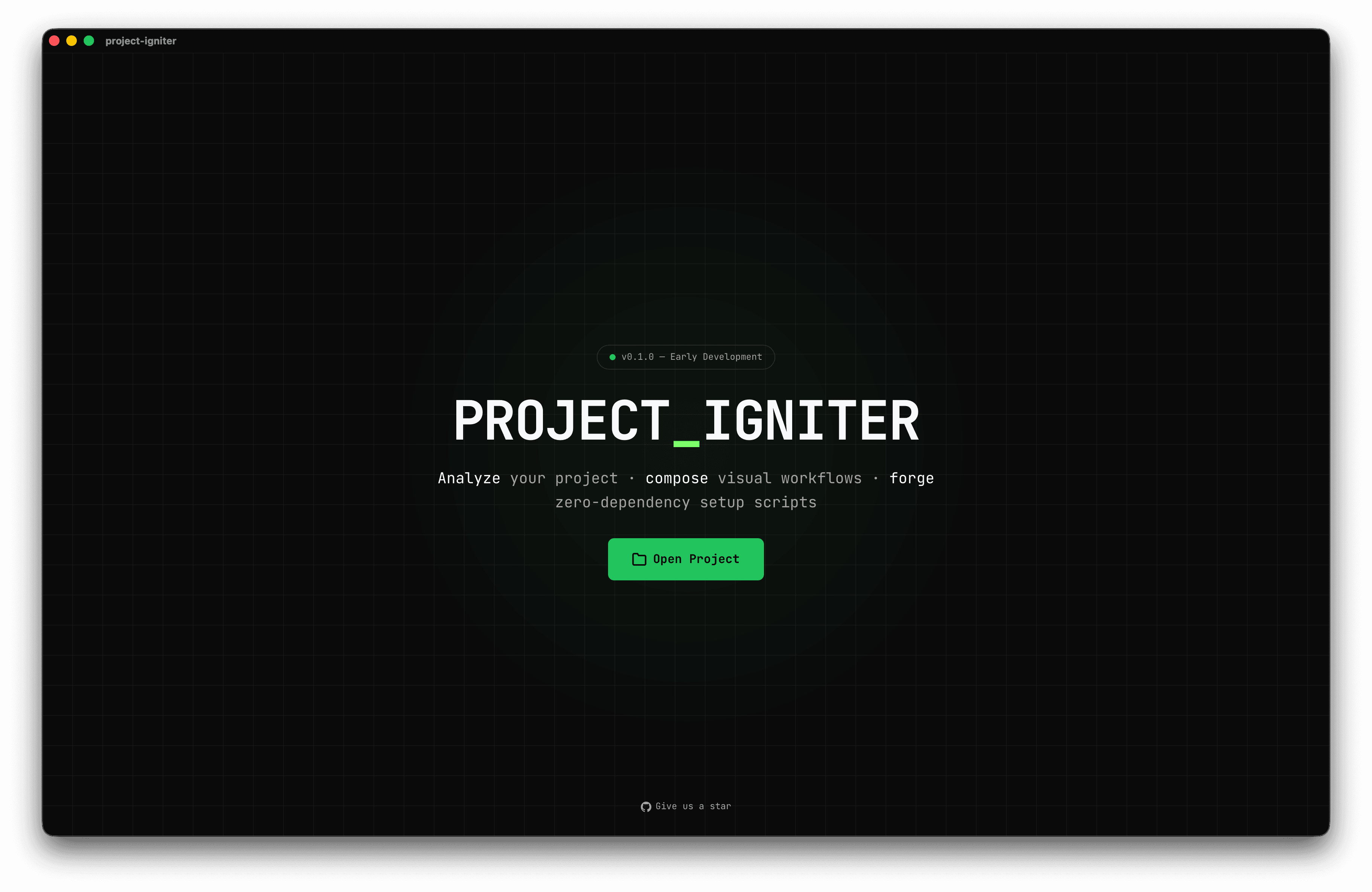Project Igniter — Visual Workflow & Setup Engine